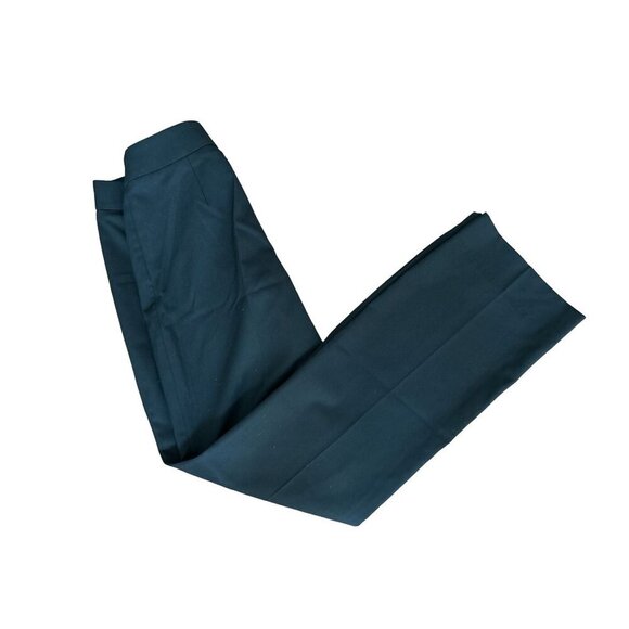 Burberry Made in Italy Pants Virgin Wool Straight Leg Black Trousers Size 38/US - Picture 4 of 11